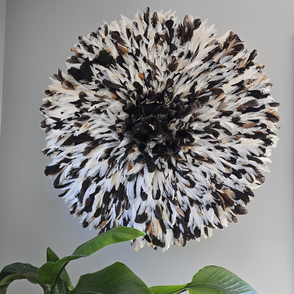 Black and White Juju Hat Wall Decor 31 Inches